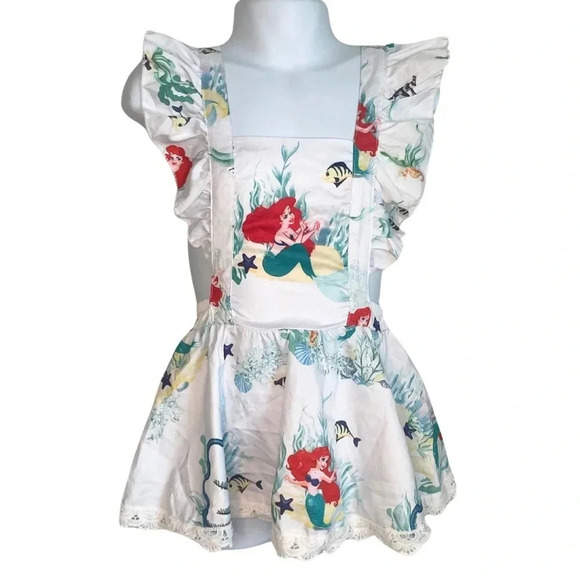 Charming Little Girl’s Mermaid-Themed Ruffle Sundress - Theme Park - 12 to 24M - Picture 2 of 10